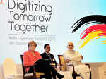 Addressing Indian and German business leaders