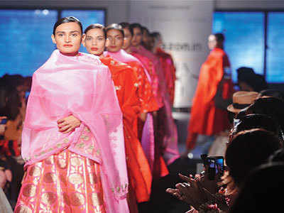Indian textile takes centre stage at fashion week