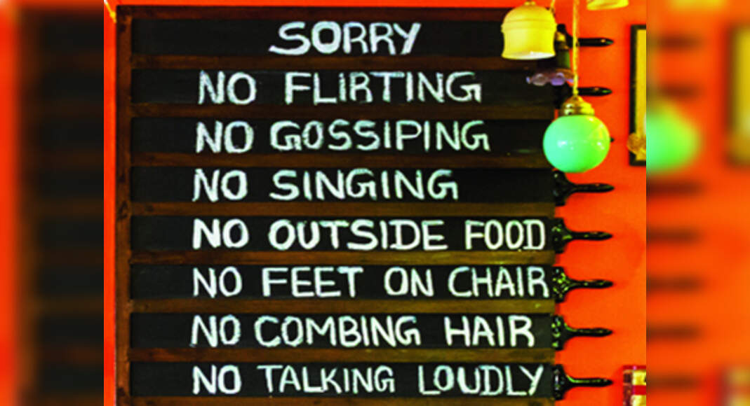 Funny and bizarre restaurant rules Food & Recipes