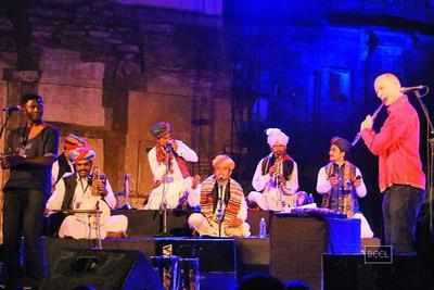 Wouter Kellerman performs at Rajasthan International Folk Festival in Jodhpur