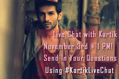 LIVE Twitter chat with Kartik Aaryan on Tuesday, November 3, 2015, at 1 PM