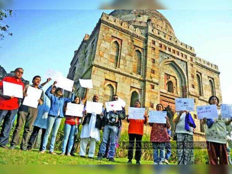 Group of activists from People For Animals walk for the