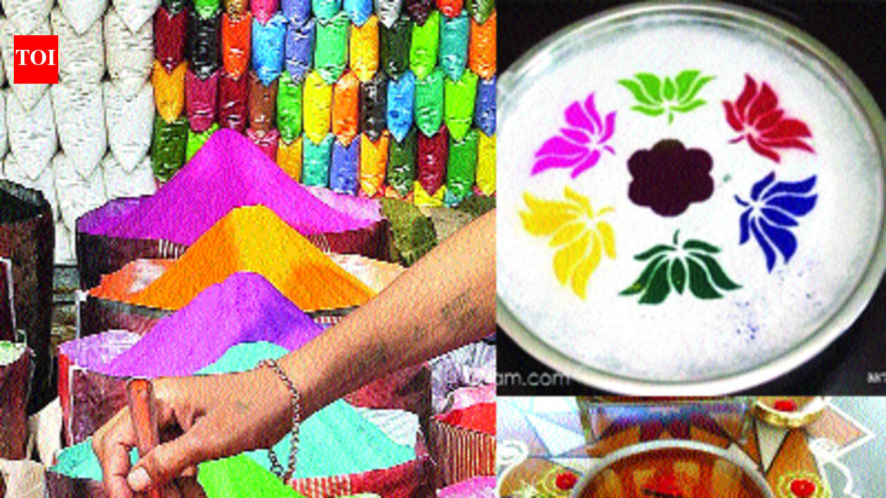 How to make floating rangoli and underwater rangoli