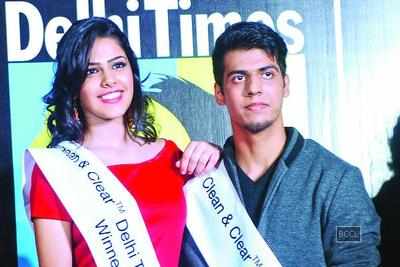 Ishita Sachdeva and Hirdesh Bagga crowned winners of Clean & Clear Delhi Times Fresh Face 2015