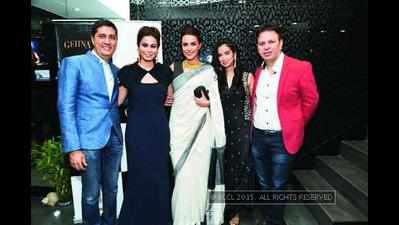 Neha Dhupia attends the launch of Shaheen Abbas’ latest jewellery colection in Mumbai