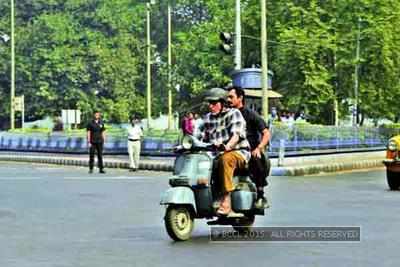 Amitabh Bachchan's nostalgic scooter ride