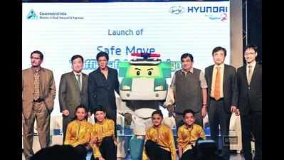 Shah Rukh Khan speaks on road safety at the launch of Hyundai Motor India Ltd’s CSR initiative in Delhi