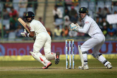 4th Test: Slowly, India’s lead passes 300