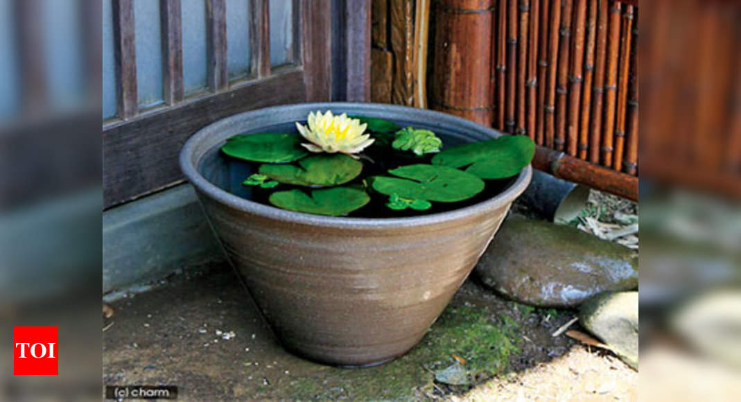 Make A Pond In Garden Pot Times Of, Patio Water Garden Pots