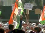 Congress workers protest against BJP