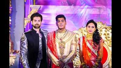 Sharman Joshi, Neha Dhupia, Neil Nitin Mukesh attend Mandar and Shivangi's wedding in Mumbai