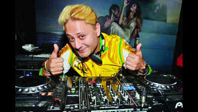 DJ Mickey performs at The Flaming Kick in Noida