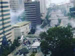 Blasts, gunfight rock Jakarta