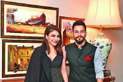 Soha Ali Khan and Kunal Kemmu attend the launch of Olive Cre in Delhi