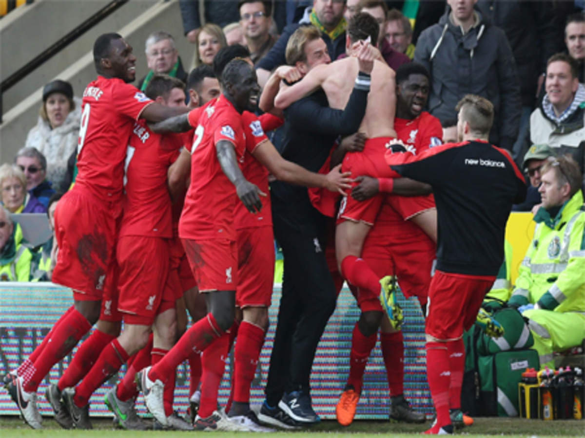 Liverpool Sink Norwich 5 4 In Thriller The Times Of India