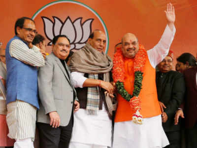 Amit Shah re-elected BJP president for second term, party veterans skip event