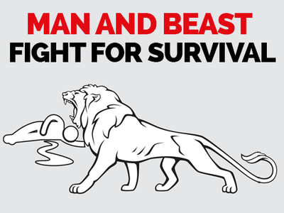 Man and beast fight for survival | India News - Times of India
