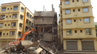 Three of 14 illegal residential buildings in Virar pulled down