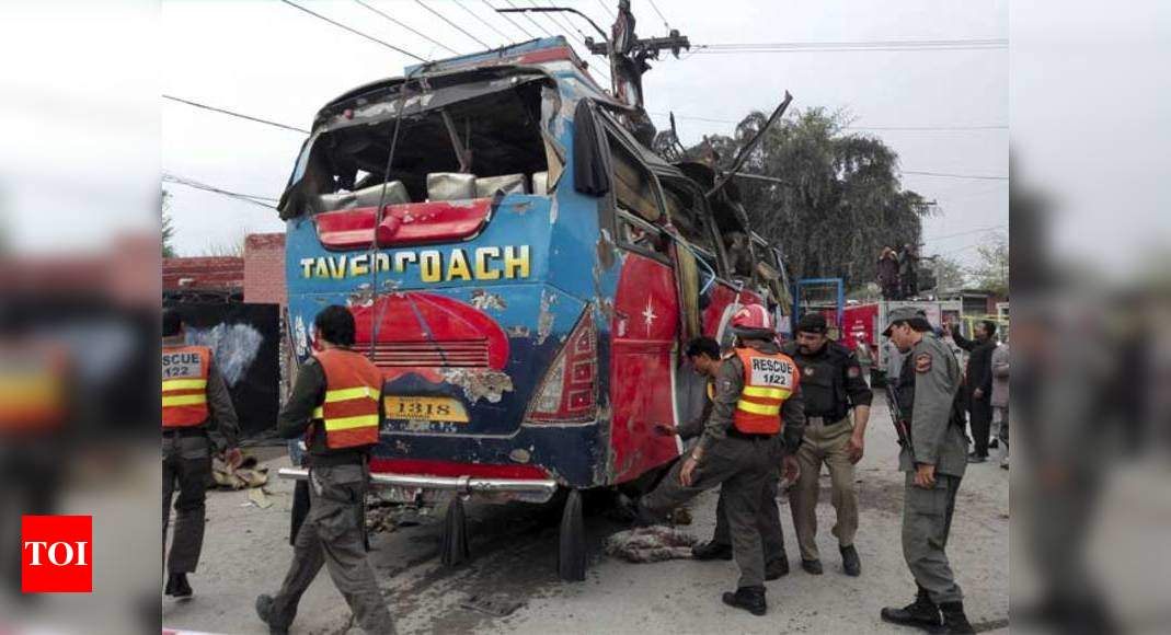 Bus Blast Kills At Least 16 In Pakistan's Peshawar - Times Of India