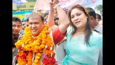 BJP leader Himanta turns nomination day into show of strength