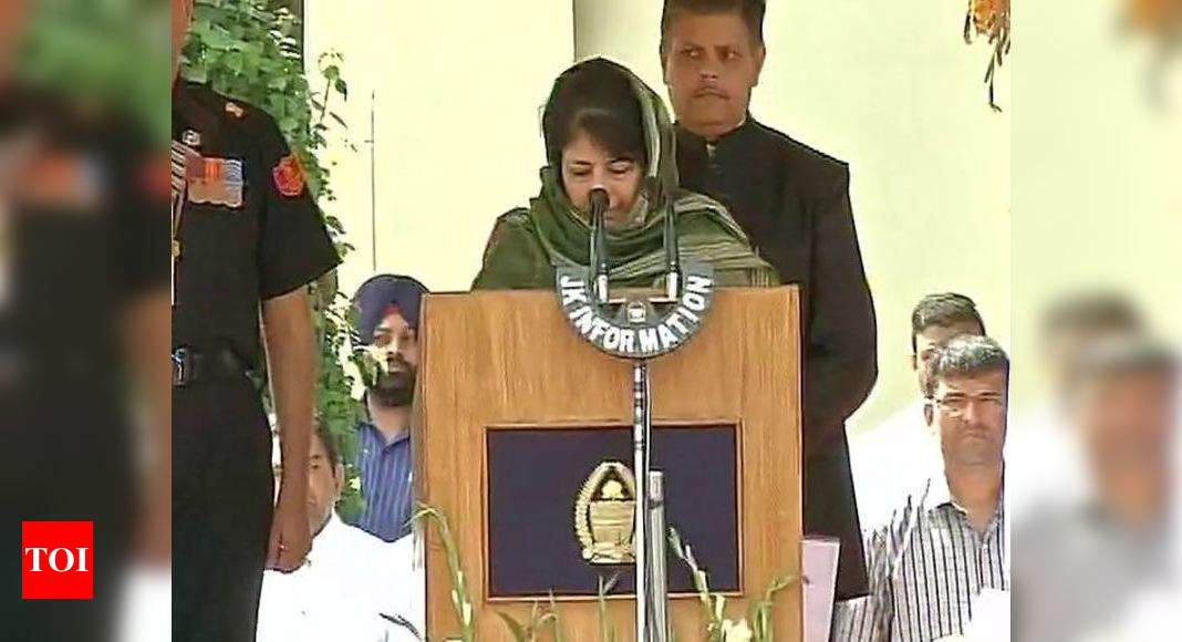 Mehbooba Mufti becomes the first woman CM of Jammu and Kashmir | India ...