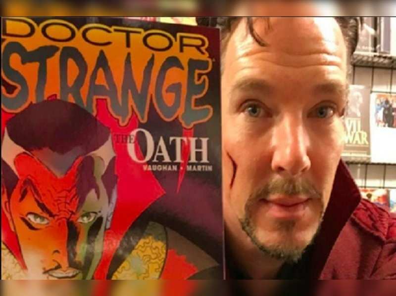 Download and play Doctor Strange Benedict Cumberbatch Visits Comic Book Store In Costume Unblocked