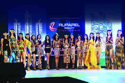 Miss India 2016 finalists take to the ramp at Ruparel Realty launch event in Mumbai