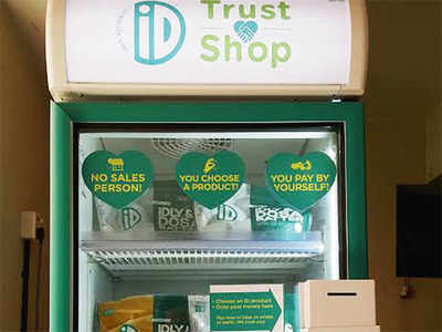 Pick your product at iD Trust shop and pay when you can