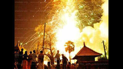 Kerala temple fire: Video captures moment of explosion