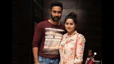Prasanna and Sneha were spotted together at the premiere show of The Jungle book at Sathyam Cinemas in Chennai