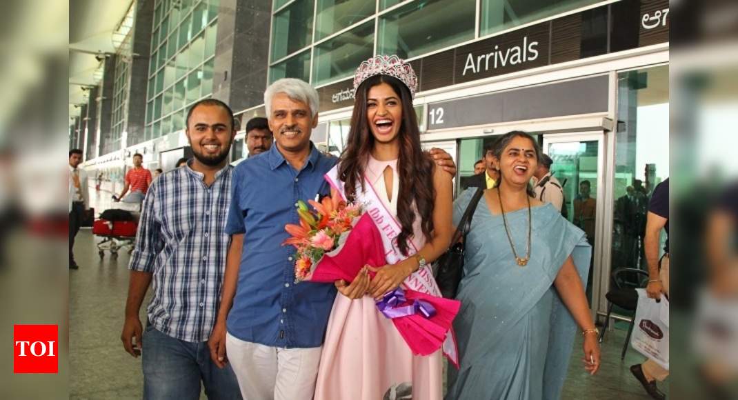 Fbb Femina Miss India Runner-up Sushruthi Krishna. Returns To Her Home ...