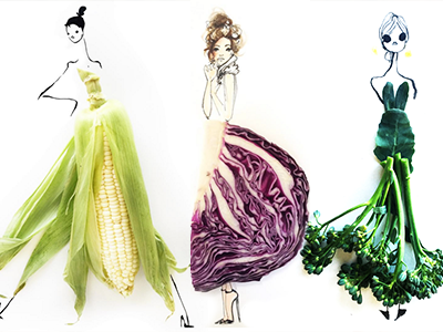 These girls make dresses out of vegetables you hate
