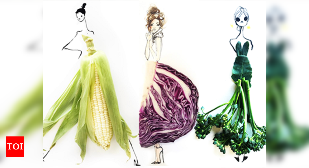 These girls make dresses out of vegetables you hate - Times of India