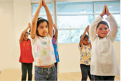 Kids as young as three take to yoga