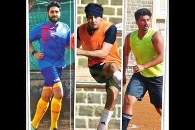 Ranbir Kapoor, Abhishek Bachchan, Arju Kapoor play football for charity