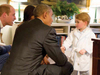 Prince George meets President Barack Obama