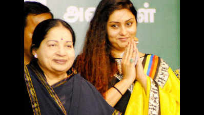 Tamil Nadu elections: Actor Namitha joins Jayalalithaa's AIADMK
