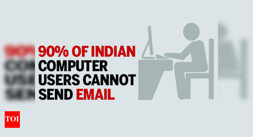 90% of Indian computer users cannot send email | India News - Times of ...