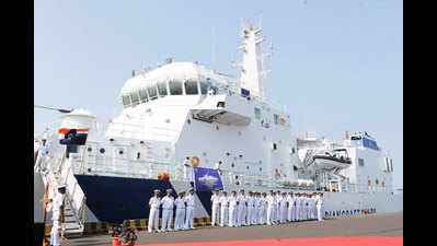 ICGS Shoor touches base with its new home at New Mangalore Port