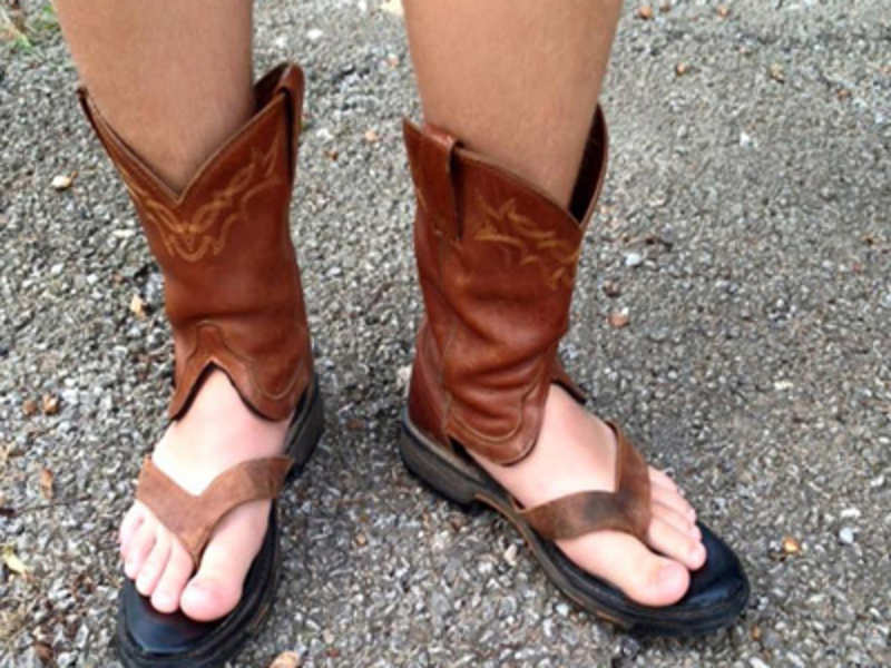 sandal cowboy boots