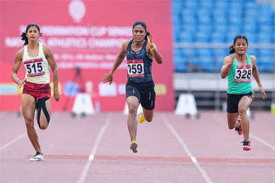 Fed Cup Athletics: Dutee scorches the track