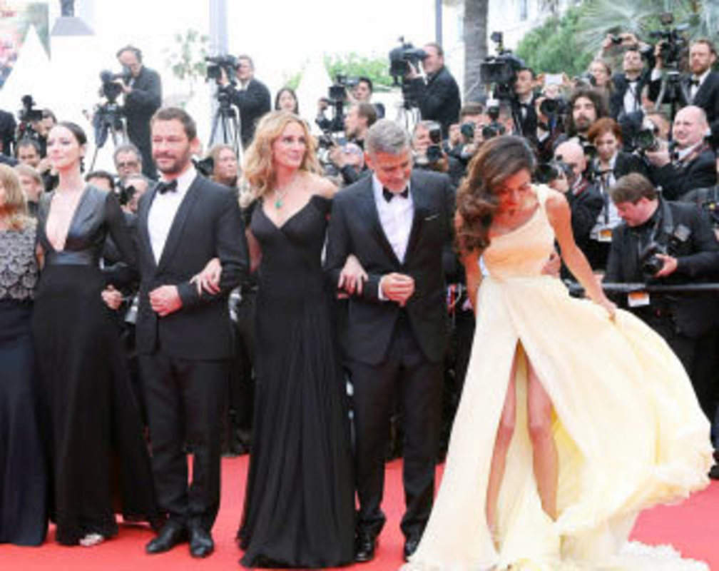 
Cannes 2016: George Clooney’s wife Amal struggles with her dress
