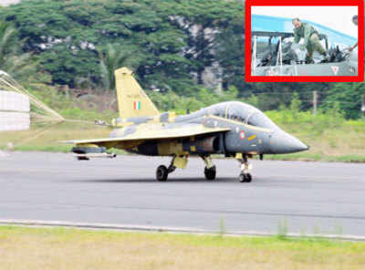 IAF chief flies in India's own fighter jet, Tejas