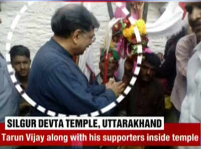 BJP MP Tarun Vijay injured in scuffle outside Uttarakhand temple
