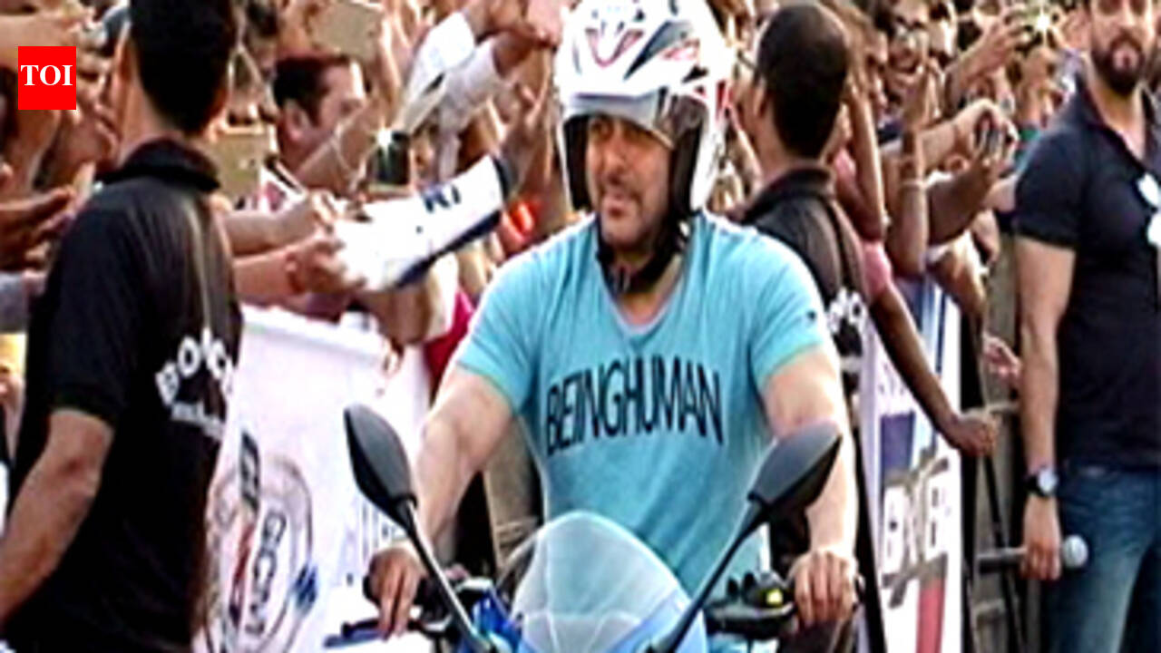 Salman Khan spotted riding a bike
