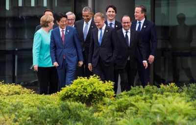 G7 leaders pledge collective action on sagging global growth