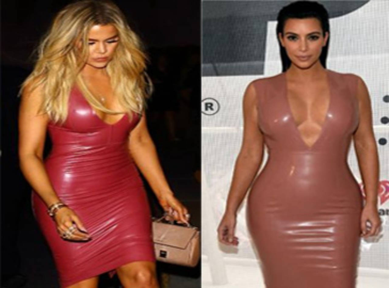 Khloé Kardashian Wore Sister Kim's Iconic Nude Latex Dress, Seven Years  Later