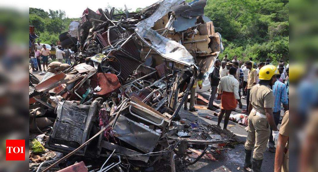 17 Killed In Multi Vehicle Collision On Chennai Bangalore National Highway India News Times