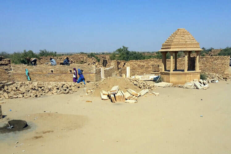 The village under construction