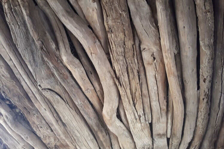Old wooden ceiling